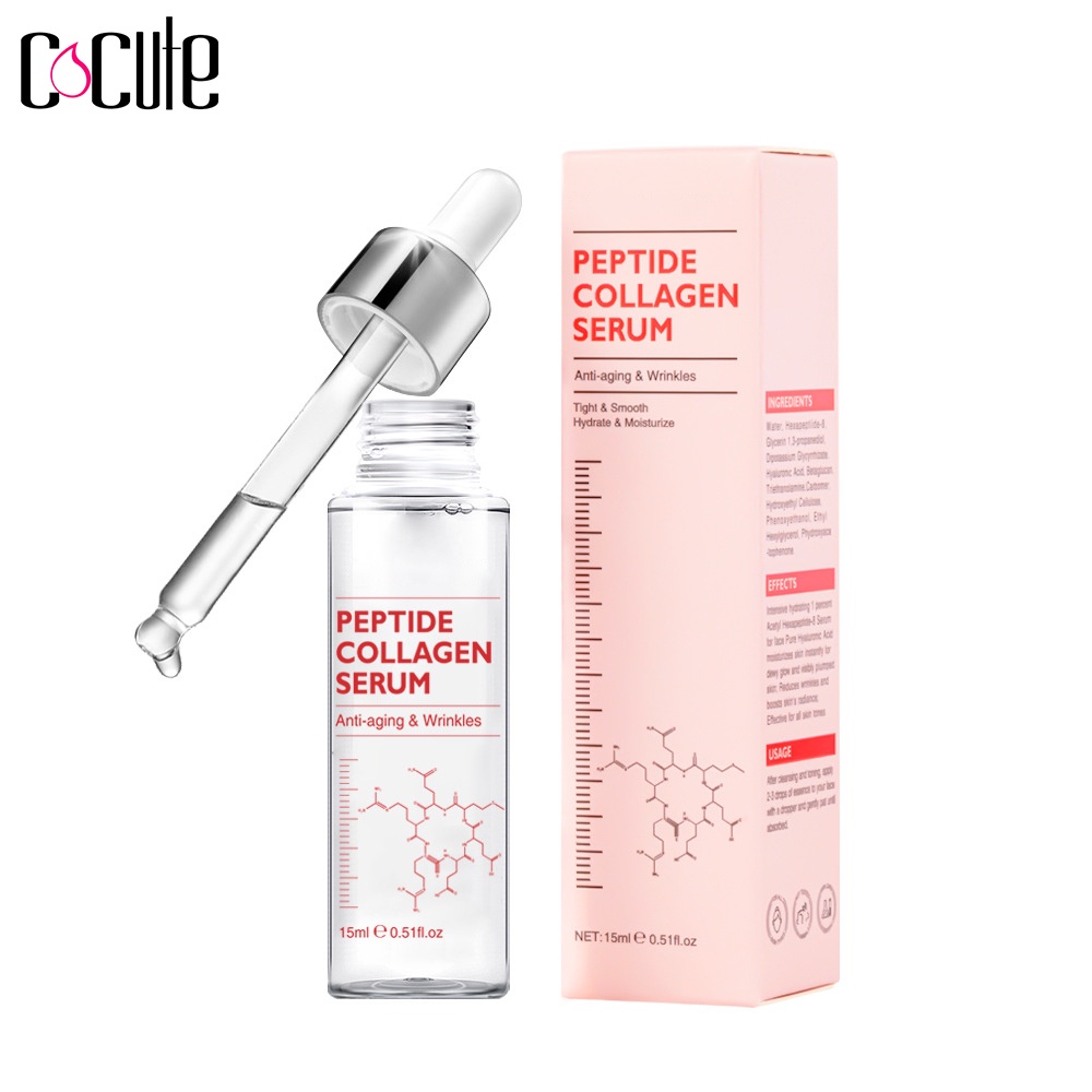 Serum COCUTE chứa Collagen / Vitamin C / E / Argireline / Peptide chống lão hóa chuyên dụng