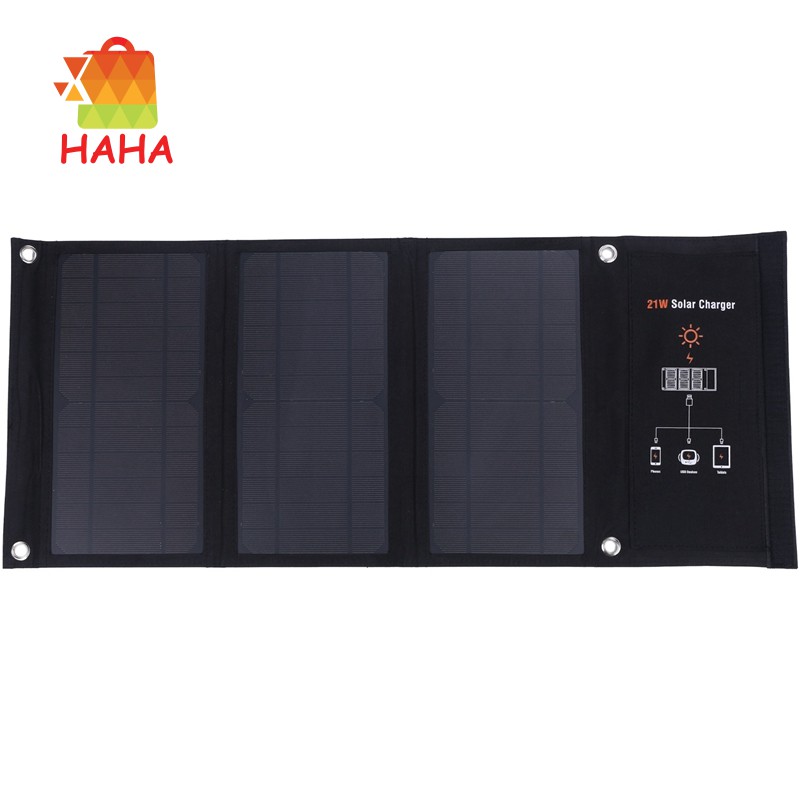 Bộ Sạc Pin Năng Lượng Mặt Trời 21w Cho Cắm Trại