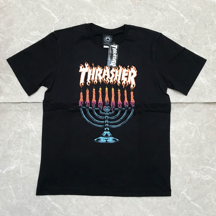 Thrasher Áo Thun Tay Ngắn In Chữ Overcome Tee / Thrashermagazine Thời Trang Cho Nam