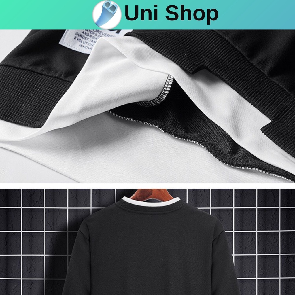 Áo nỉ nam mùa thu đông, dài tay,cổ tròn,lót nỉ áo đẹp thời trang _ B Uni shop | BigBuy360 - bigbuy360.vn
