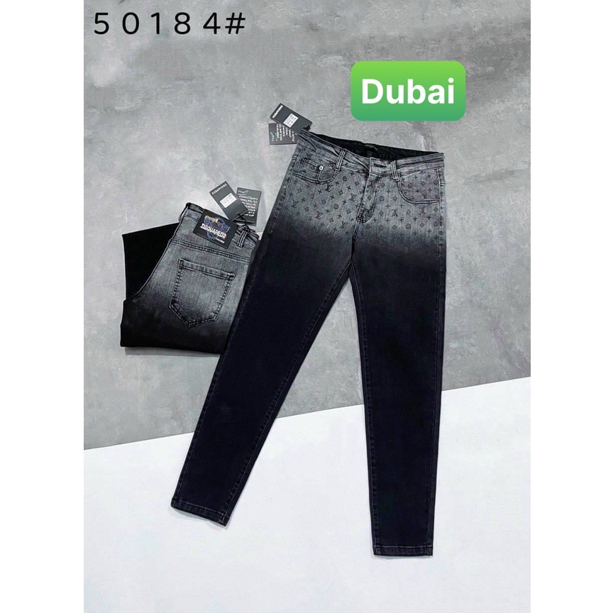 QUẦN BAGGY JEAN NAM CHẤT BÒ ĐEN LOANG HỌA TIẾT HÀN QUỐC SEOUL BD-0184 HOT TREND NHẤT 2022 CAO CẤP - DUBATI FASHION