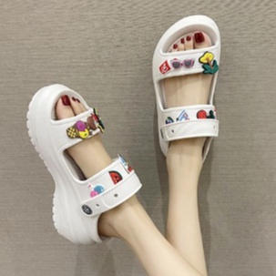 DÉP CROSS , DÉP 2 QUAI ĐỘN ĐẾ CAO 5CM TẶNG KÈM NHIỀU STICKER BẤT KỲ ( ĐẶT TĂNG LÊN 2 SIZE)