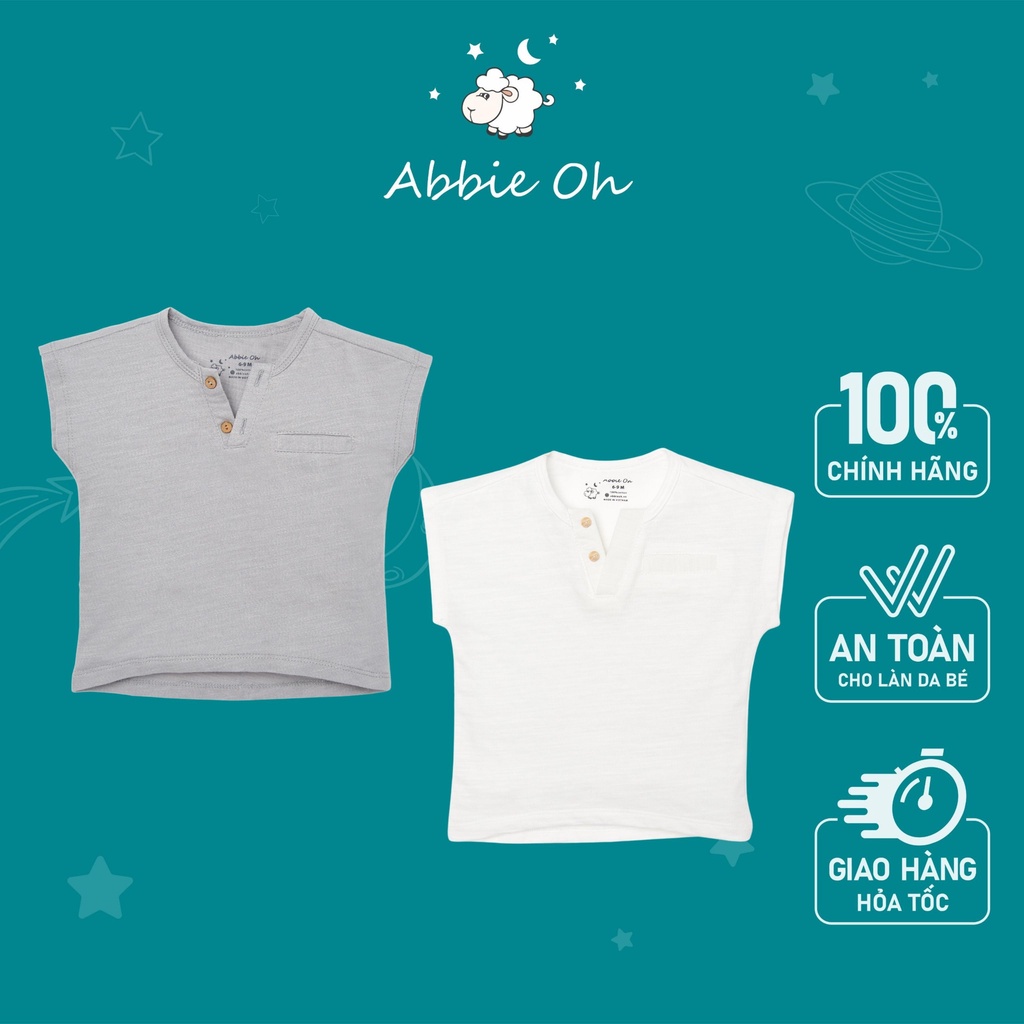 Áo Cộc Tay Cổ Chữ V Cho Bé | 0-3 Tuổi | Abbieoh | B048 SS19