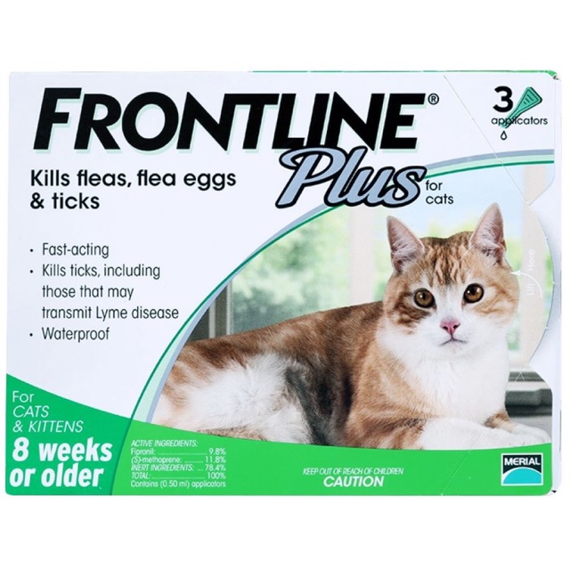 Trị ve rận cho mèo FRONTLINE® PLUS (PHÁP)