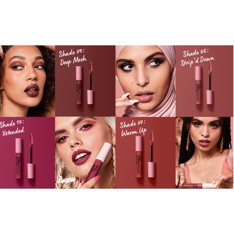 Son kem lì NYX Lingerie XXL không lem không trôi 17 màu lựa chọn