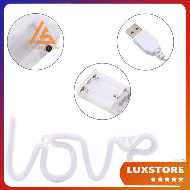 ĐÈN LED NEON TRANG TRÍ CHỮ LOVE - ĐÈN DECOR QUÀ TẶNG SINH NHẬT LỄ TÌNH NHÂN