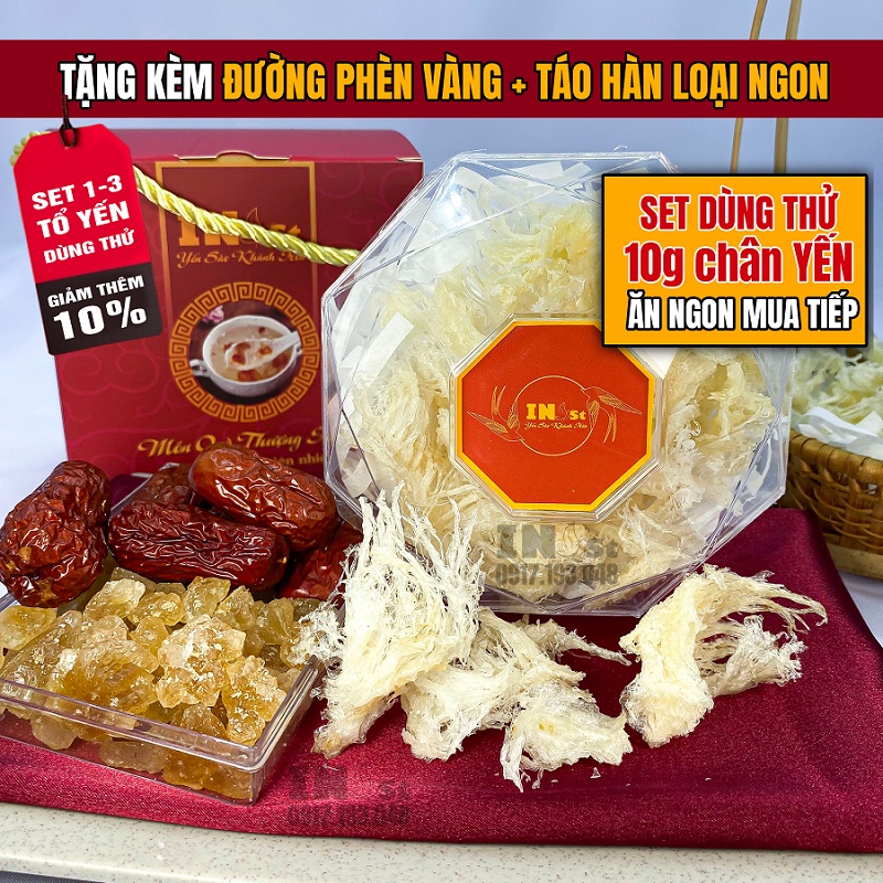 Yến Tinh Chế Sợi Dài + Chân Yến Tinh Chế Nguyên Chất 100% Siêu Nở Khánh Hòa INest