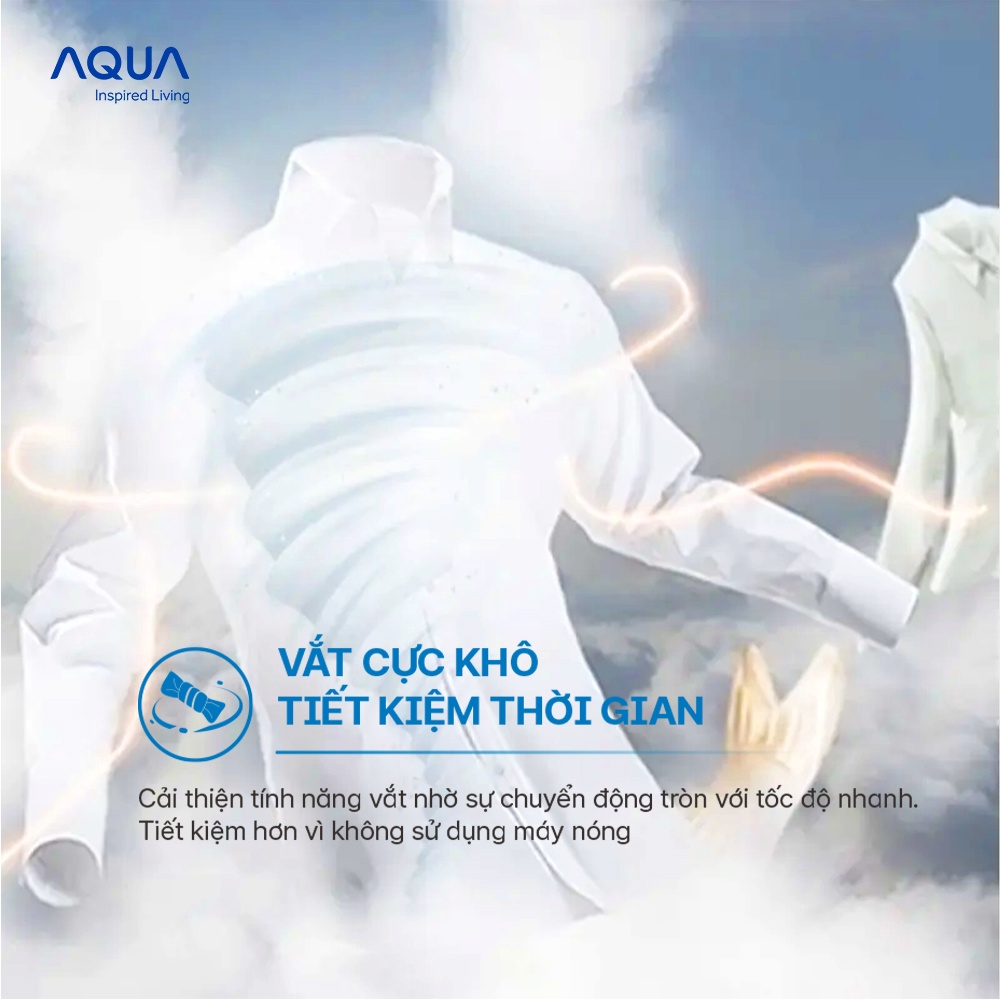 Freeship Toàn Quốc - Máy giặt cửa trên Aqua 8kg AQW-KS80GT.S