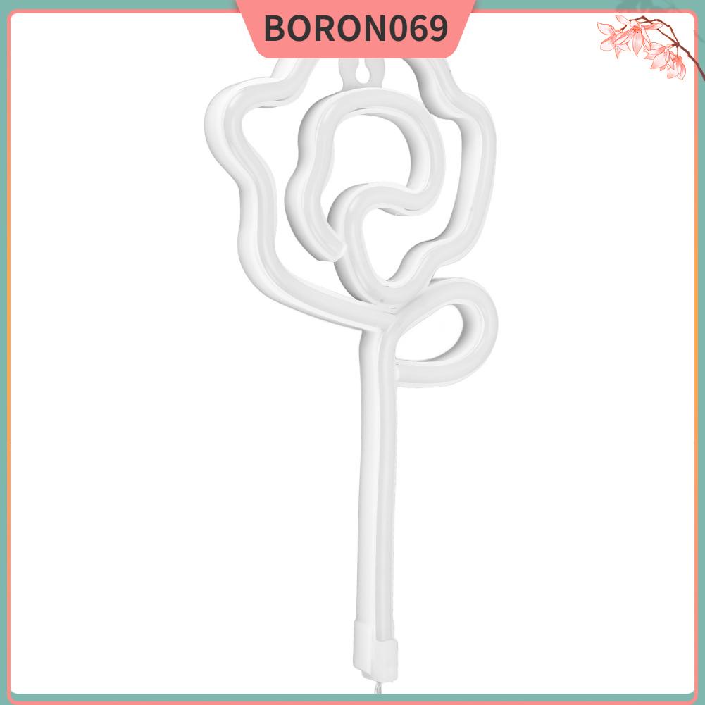 Boron069 Đèn neon Hoa hồng Phong cách ngày lễ tình nhân Cầu hôn Lời tỏ cảnh đám cưới trang trí nội thất