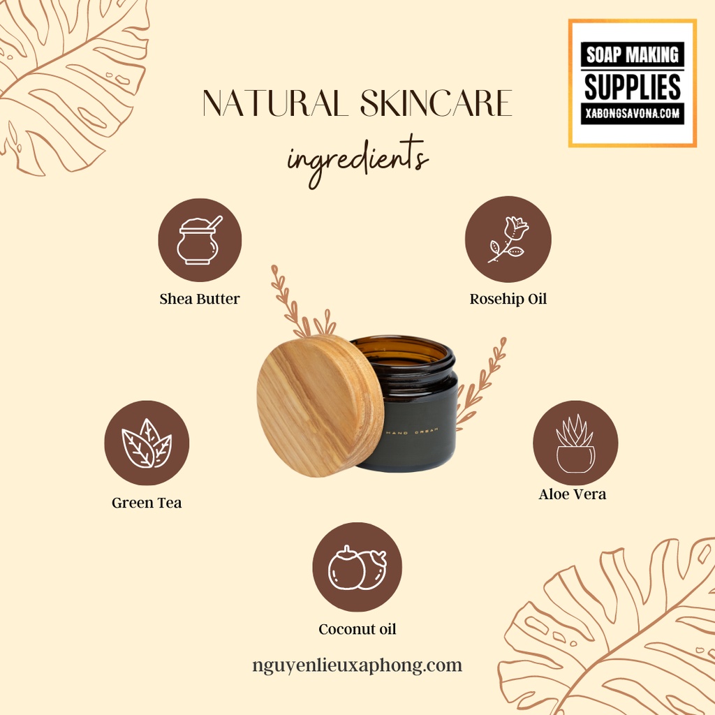 100g Bơ Shea Nguyên Chất, Bơ Hạt Mỡ, Shea Butter 50g/100g SavonA - Raw & Refined Shea Butter SavonA 50/100g