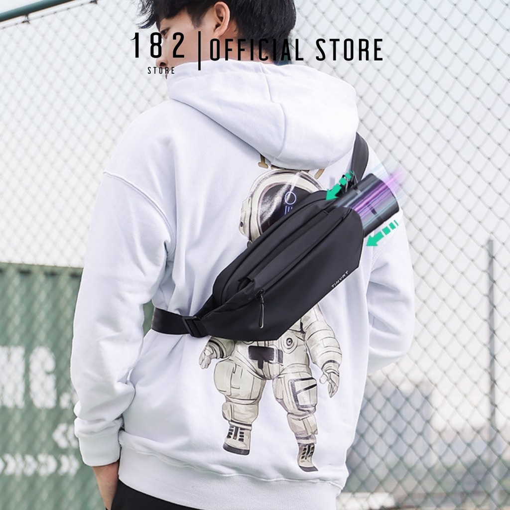 Túi Đeo Chéo Nam TINYAT Chất Liệu Polyester Chống Nước Nhiều Ngăn Đeo Bao Tử, Ngực Hông Cao Cấp - The Black Box | BigBuy360 - bigbuy360.vn