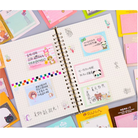 Giấy note sticky dễ thương 7,5x5cm nguồn hàng buôn sỉ