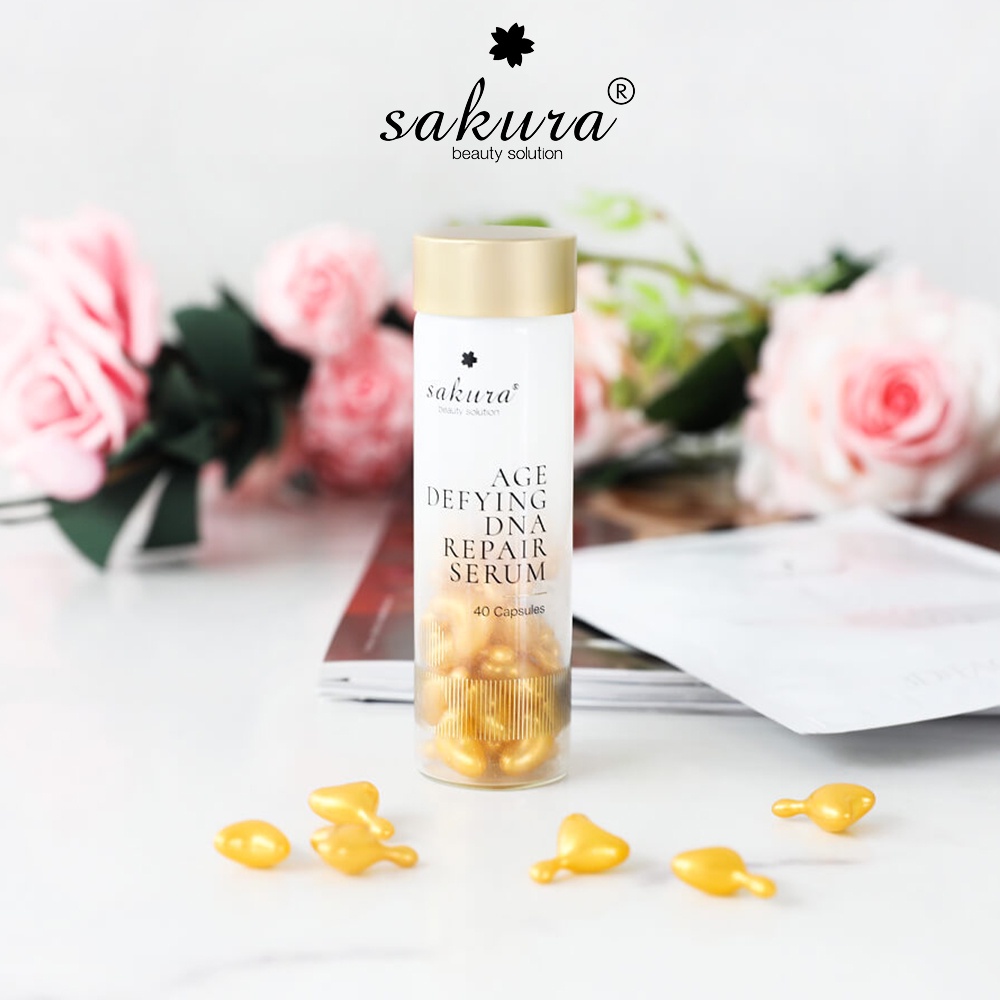 Serum chống lão hóa Sakura Age Defying DNA Repair Serum 2020 săn chắc da 40 viên
