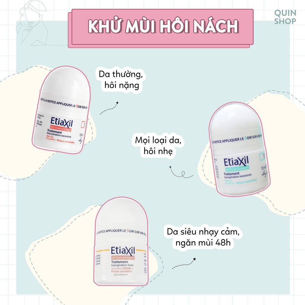 Lăn Khử Hôi Nách Tận Gốc Etiaxil Détranspirant Traitement Transpiration Excessive