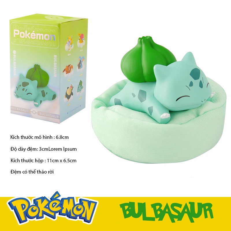 Mô Hình Pokemon 6 Pokemon Nằm Ngủ Dễ Thương
