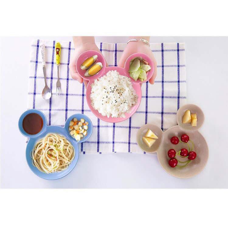 Bộ thìa dĩa đũa nhựa lúa mạch tiện dụng cho bé và gia đình shopNEM