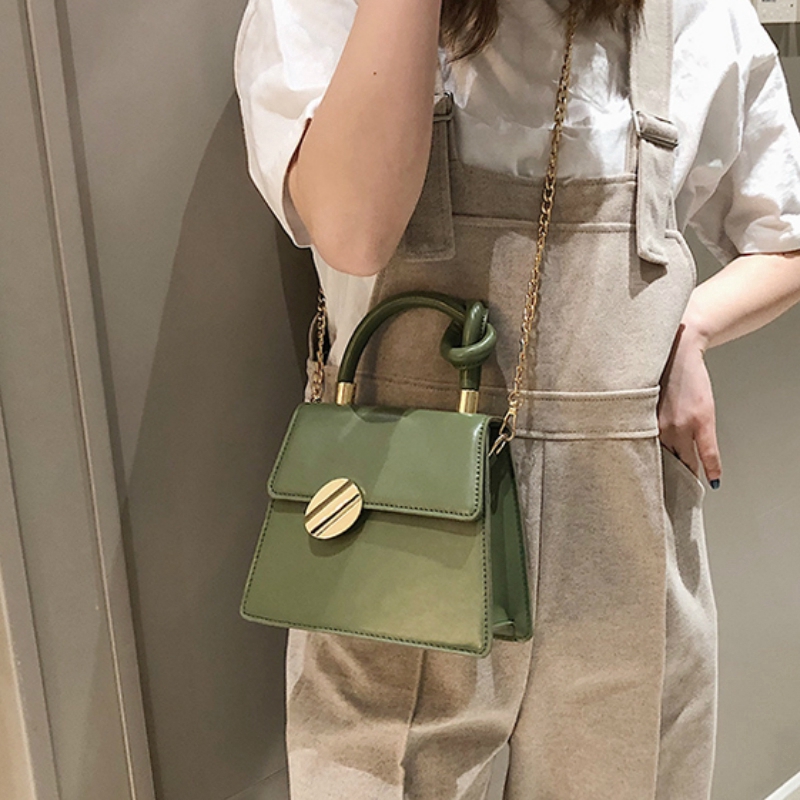 Túi Đeo Vai Hình Vuông Cỡ Nhỏ Thiết Kế Dây Đeo Sợi Xích Phong Cách Cổ Điển Thời Trang Cho Nữ