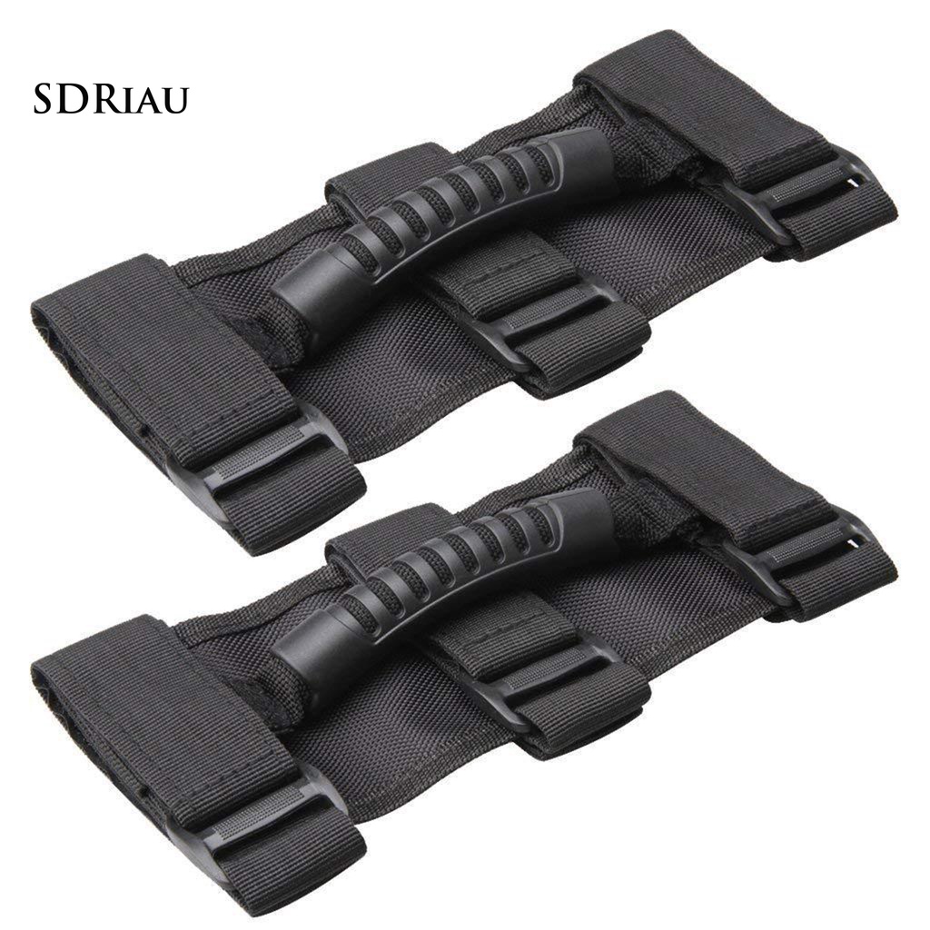 *ZJYP* 2Pcs Wide Oxford Cloth Car Roof Roll Bar Grip Handle for Wrangler Accessory Part