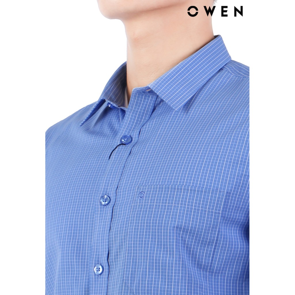 Áo Sơ mi dài tay OWEN Bamboo Slimfit màu xanh - AS21048DT | BigBuy360 - bigbuy360.vn