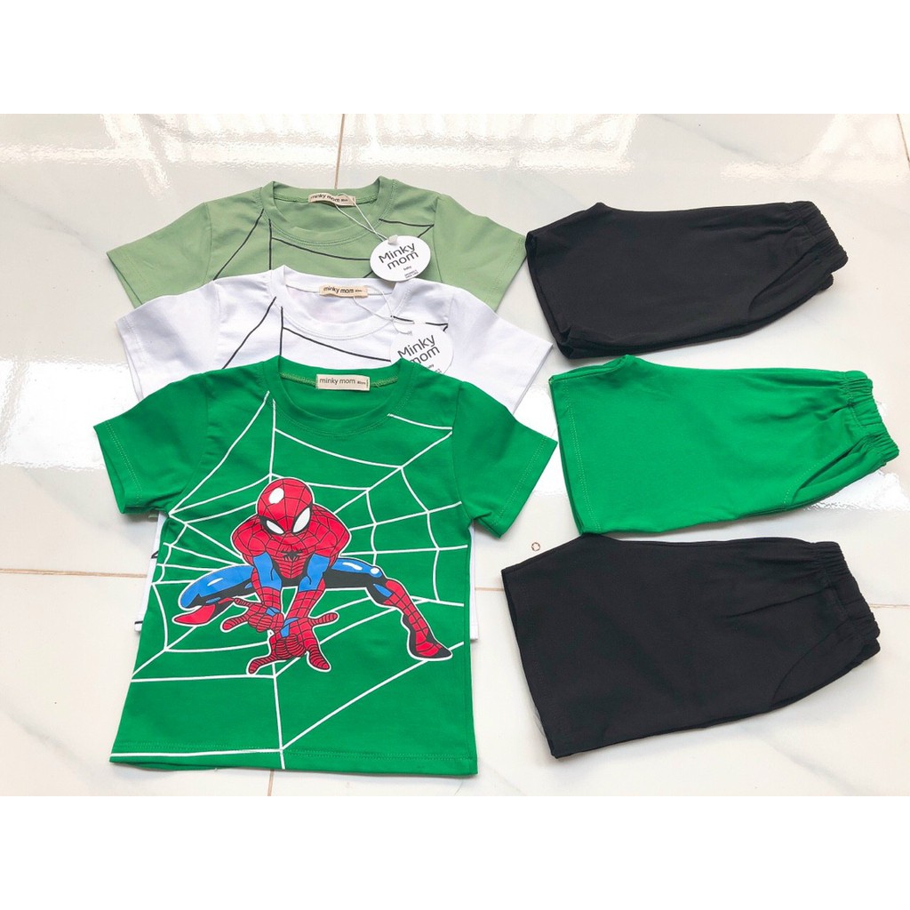 50.[HCM] Đồ bộ siêu nhân cho bé trai 6-18kg, vải Cotton 4 chiều chính phẩm thun Sài Gòn