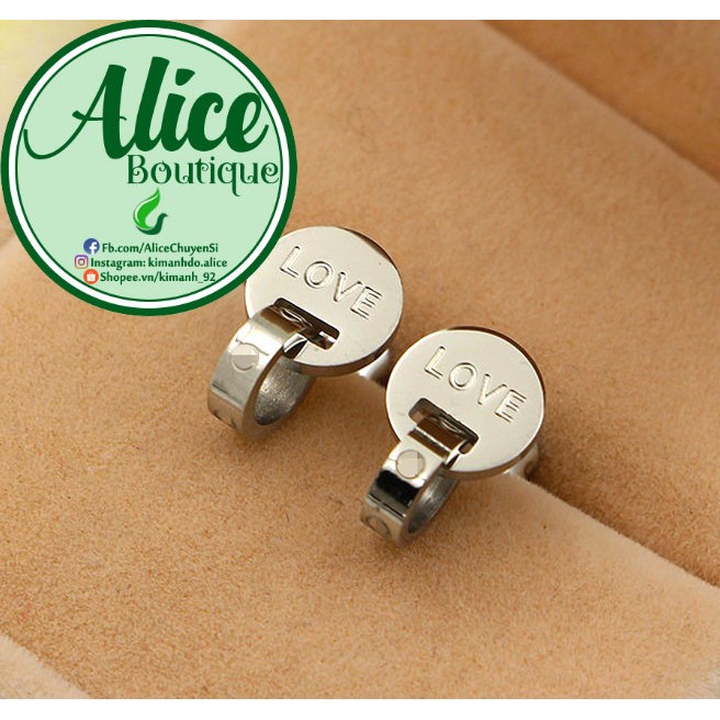 Bông tai titan Love Cartier