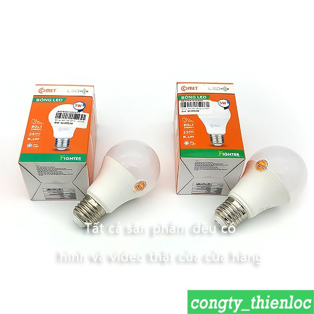 Bóng Đèn led 5W 7W trắng COMET (HV)