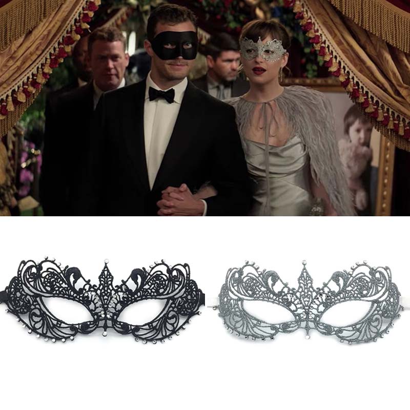 Mặt Nạ Ren Đính Đá 3D Màu Đen Phong Cách Cổ Điển Dùng Hóa Trang Tiệc Cưới / Halloween