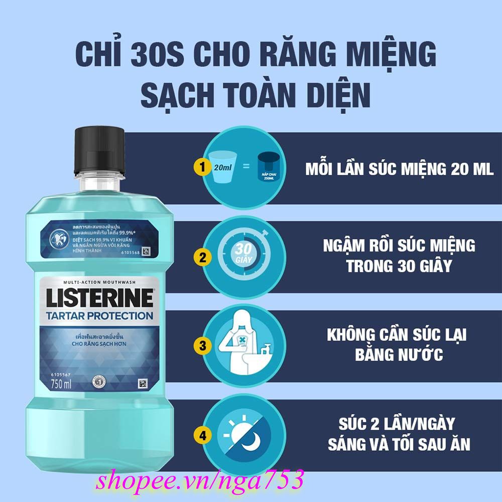 Nước Súc Miệng 250Ml Listerine Healthy Bright Làm Trắng Răng Thơm Miệng, nga753 Uy Tín Từ Chất Lượng.