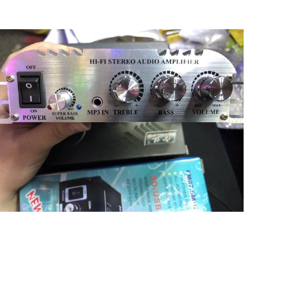 Ampli Mini 12V Hifi 2.1 độ xe nghe nhạc cực hay HX168AH dc2566