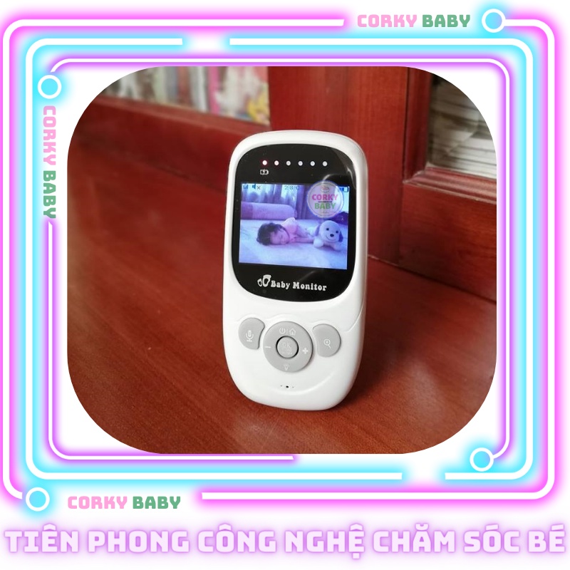 Máy Báo Khóc Baby Monitor Màn Hình 2.4 In Không Wifi, Camera Giám Sát Trẻ Em Siêu Nét mbk02
