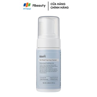 Sữa rửa mặt tạo bọt dưỡng ẩm dịu nhẹ Dear, Klairs Rich Moist Foaming Cleanser 100ml