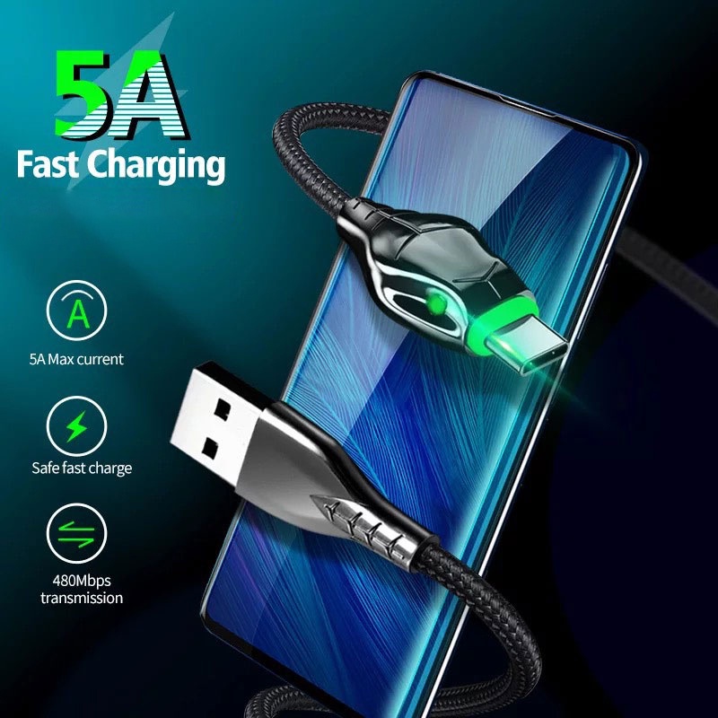 Dây Cáp Sạc Nhanh Loại C 5A Dành Cho Xiaomi Samsung