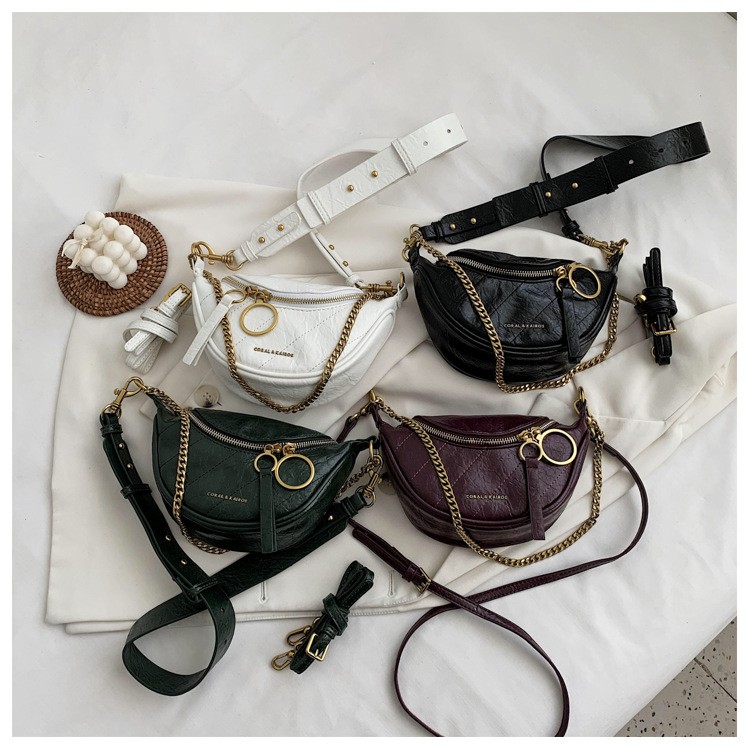 [Mã WAMT2405 giảm 10K đơn 0K] Túi bao tử đeo chéo trước ngực Cnk khóa tròn da PU siêu cấp DC07 | BigBuy360 - bigbuy360.vn