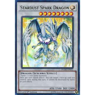 [ Zare Yugioh ] Lá bài thẻ bài DUDE-EN012 - Stardust Spark Dragon - Ultra Rare