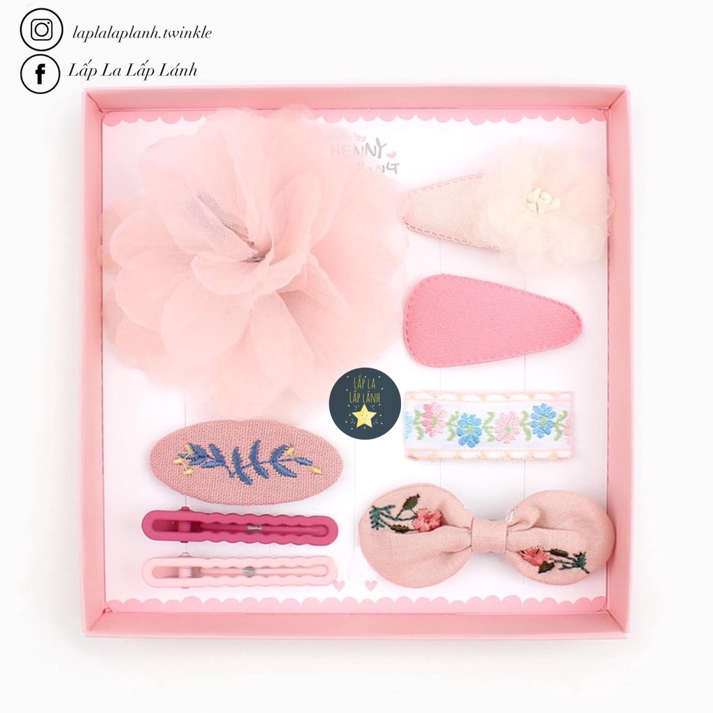 Set kẹp tóc Chennybongbong dễ thương phong cách Hàn Quốc cho bé gái, phụ kiện tóc cho trẻ em