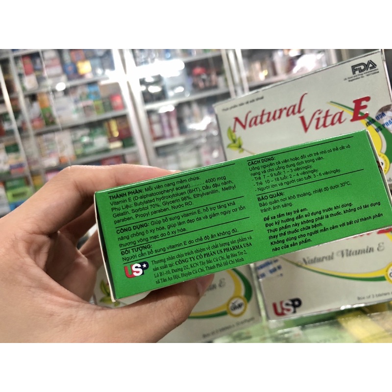 NATURAL VITAMIN E 400 IU - GIÁ ƯU ĐÃI CHÍNH HÃNG - HỖ TRỢ ĐẸP DA, CHỐNG OXY HOÁ, SÁNG MẮT - HỘP 30 VIÊN