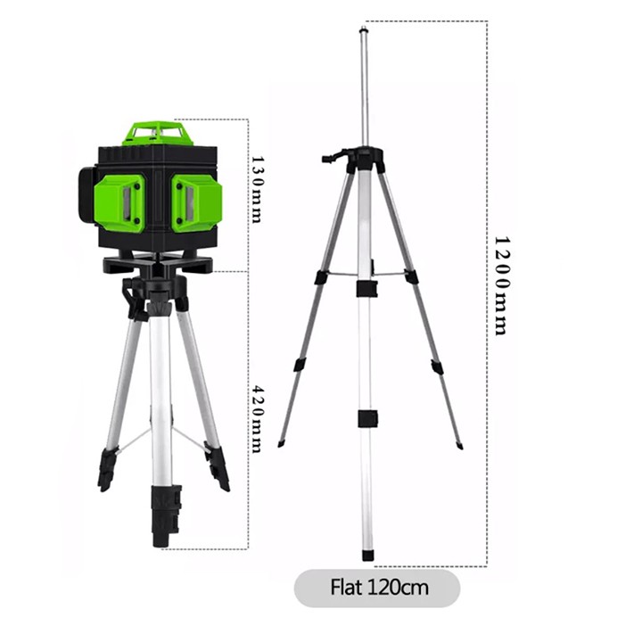 Máy cân mực laser 12 tia xanh máy bắn cốt cos cân bằng laze tia sắc nét, có giá treo, chân 1m2