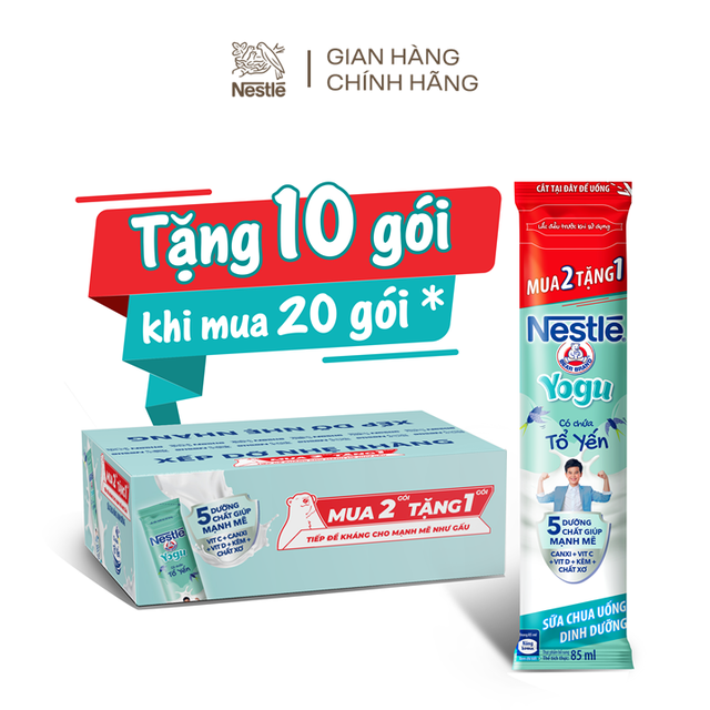 Thùng 30 gói Sữa chua Tổ Yến Nestlé Yogu 30x85ml | BigBuy360 - bigbuy360.vn