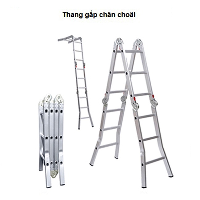 Thang nhôm gấp 4, khóa sập tự động, NIKITA A34/T34