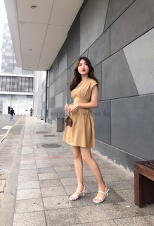 Đầm cánh dơi fom A xếp ly