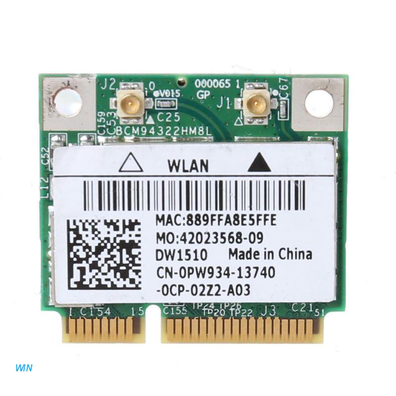 Card WiFi Băng Tần Kép BCM94322HM8L BCM94322 802.11a/b/g/n DW1510 Mini PCIE Chuyên Dụng