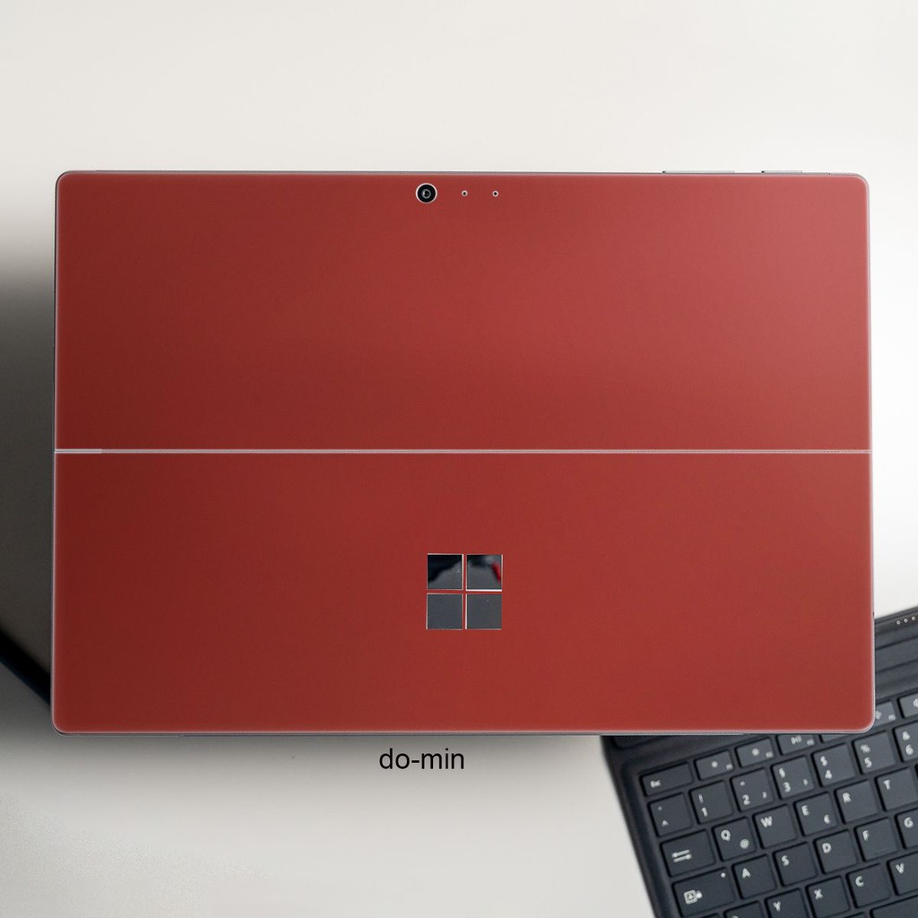 Skin dán Aluminum Chrome đỏ mịn cho Surface 3 2015; Go, Go 2, Go 3; Pro 2 3 4 5 6 7/7Plus 8 9 X; Surface Book 1, 2, 3