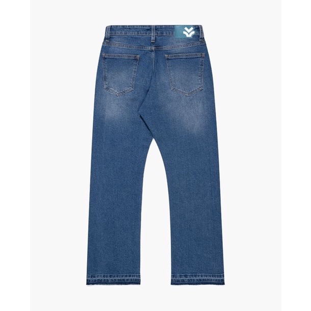 OWL BRAND® SPLIT RELAX JEANS - Quần jeans nam, xẻ tà ống rộng / Xanh - OWL140322