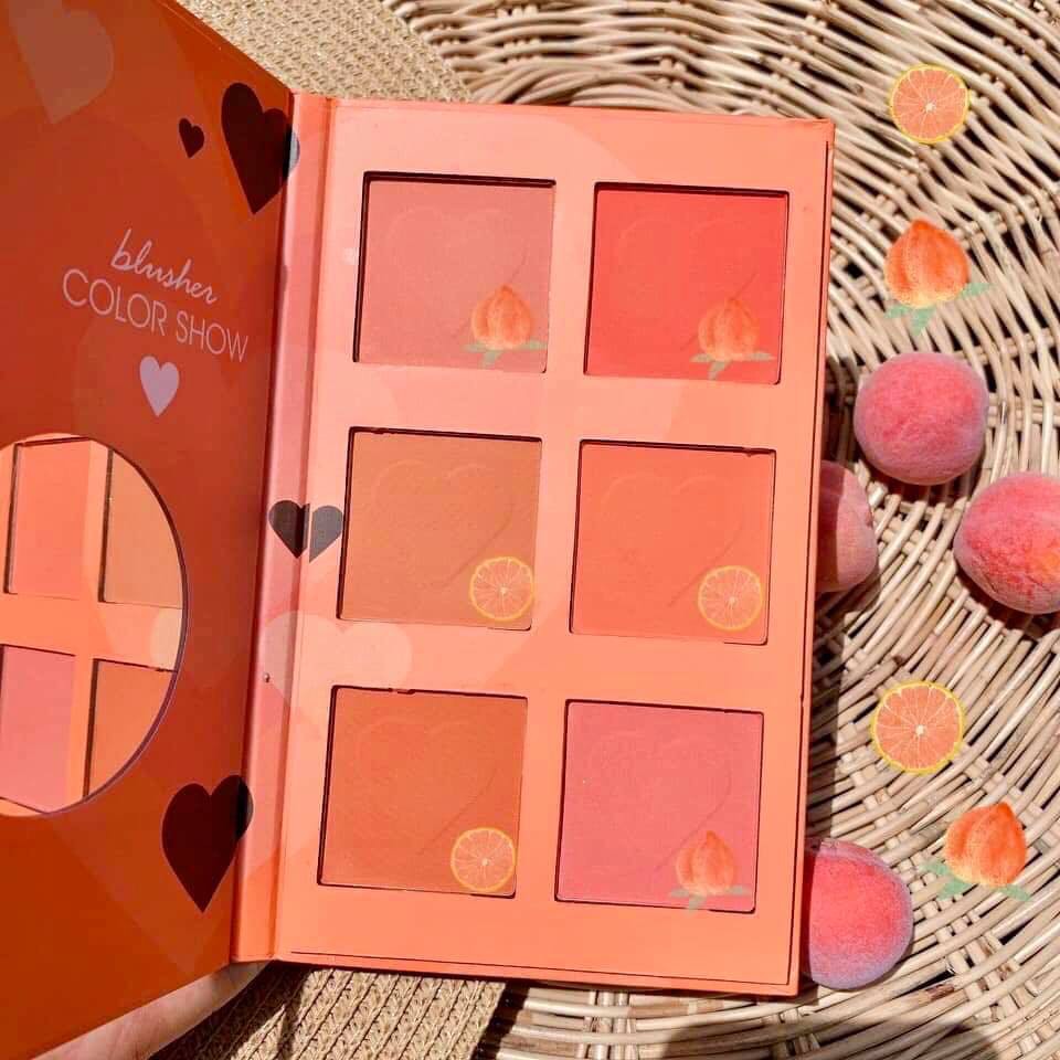 Bảng phấn má hồng 6ô của hãng KISS BEAUTY