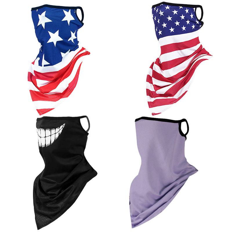 Khăn Choàng Cổ Bandana US Màu Sắc Tươi Sáng Che Mặt Và Cổ Chống Nắng Ngoài Trời Hình Tam Giác