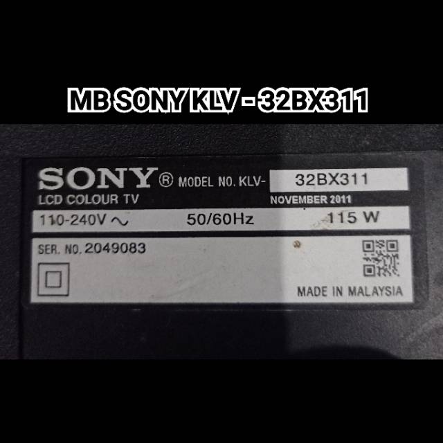 Bo Mạch Chủ Lcd Tv Sony Klv - 32bx311