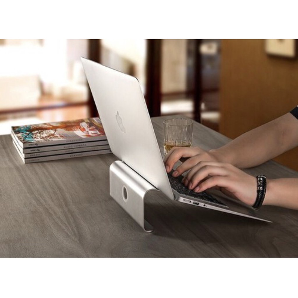 Kệ để Laptop nhôm nguyên khối (được cắt vát bằng CNC)