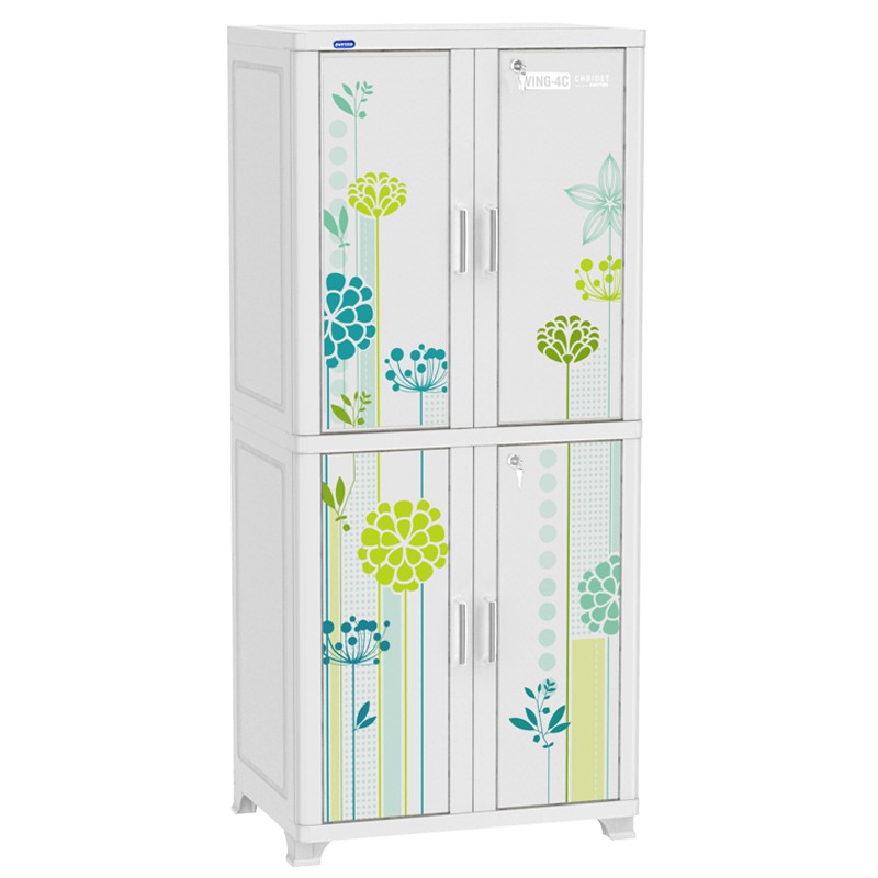 Tủ Quần Áo Nhựa Duy Tân Wing-4C 70 X 50 X 160cm (TRẮNG )- GIAO NHANH 2H LIÊN HỆ SHOP