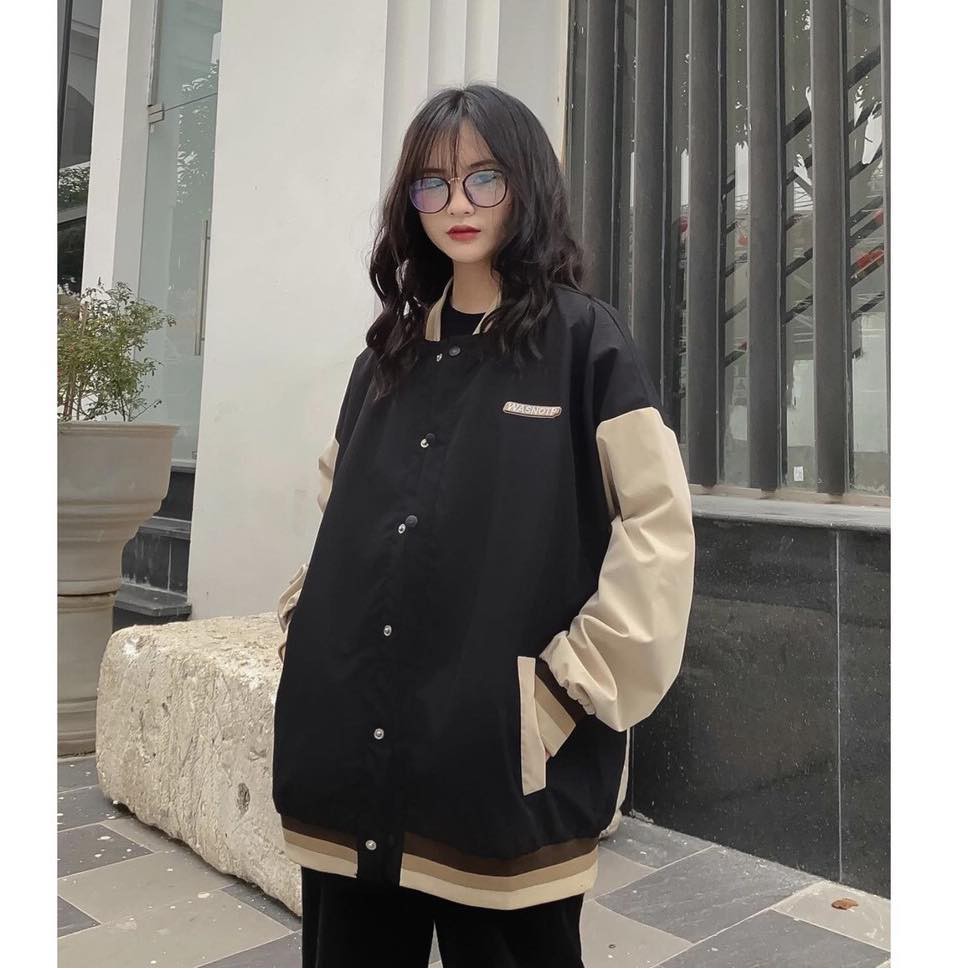 Áo khoác Bomber Jacket WASNOTP nam nữ Unisex - bomber tikkeo vải dù, bóng chày thời trang