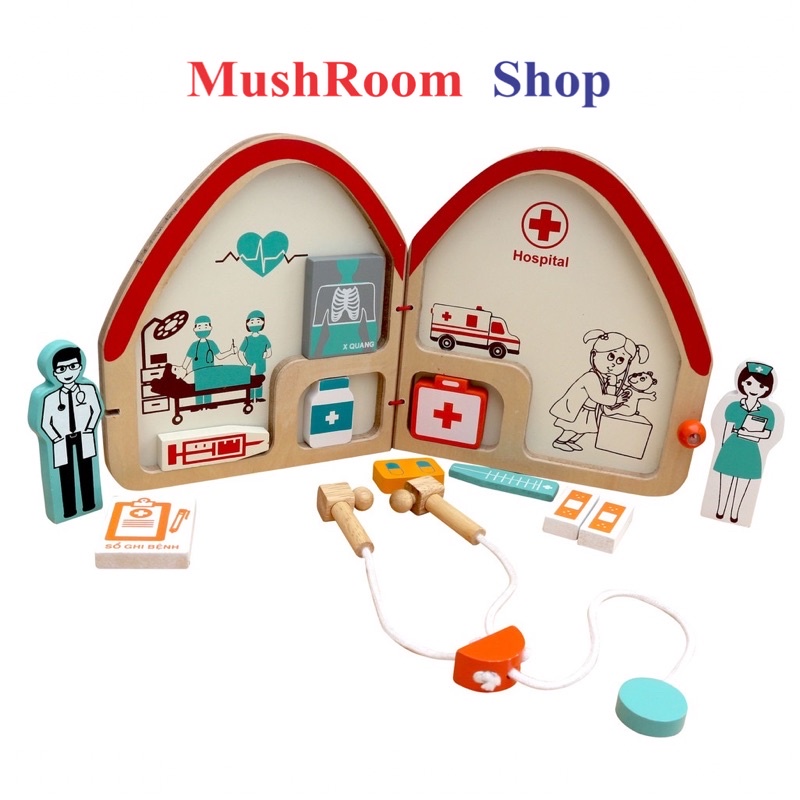 Đồ Chơi Bác Sĩ, Bé Tập Làm Bác Sĩ Bằng Gỗ Winwintoys Cho Bé